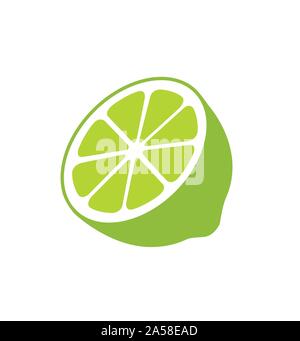 Lime icon citruses isolated on white background vector Stock Vector