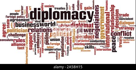 Embassy word cloud concept. Collage made of words about embassy. Vector ...