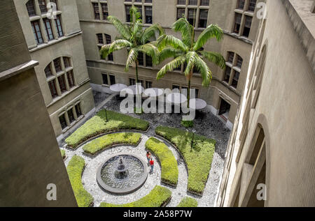 Courtyard of Palacio de la cultura, Rafael Uribe Uribe, Palace of Culture, Medellín, Colombia Stock Photo