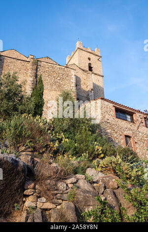 Church of Saint-Vincent-d'En-Haut in Eus, Pyrenees-Orientales, France Stock Photo