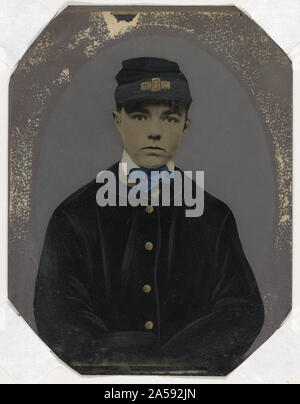 Unidentified young soldier in Union uniform Stock Photo