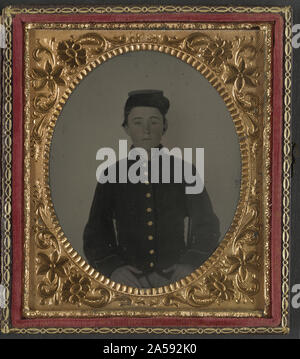 Unidentified young soldier in Union uniform Stock Photo