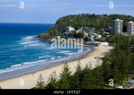 Burleigh Heads beach on the Gold Coast in Australia Stock Photo