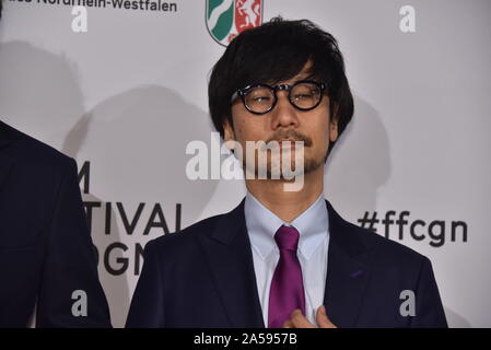 Cologne, Germany. 15th Oct, 2019. the Japanese games developer Hideo Kojima comes to the Film Festival Cologne Awards, the highlight of the international film and television festival. Credit: Horst Galuschka/dpa/Alamy Live News Stock Photo