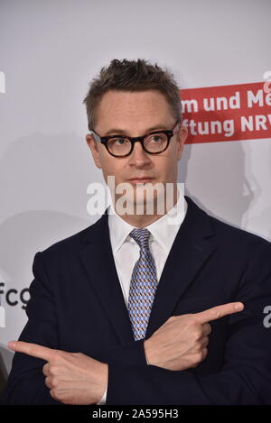 Cologne, Germany. 15th Oct, 2019. Danish director Nicolas Winding Refn comes to the Film Festival Cologne Awards, the highlight of the international film and television festival. Credit: Horst Galuschka/dpa/Alamy Live News Stock Photo