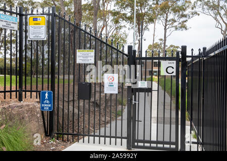 School security, secure gates at an Australian primary school in Lindfield Sydney,Australia Stock Photo