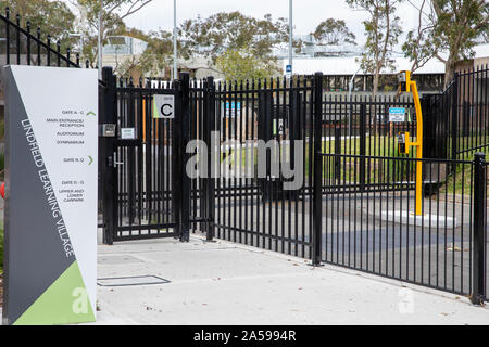 School security, secure gates at an Australian primary school in Lindfield Sydney,Australia Stock Photo