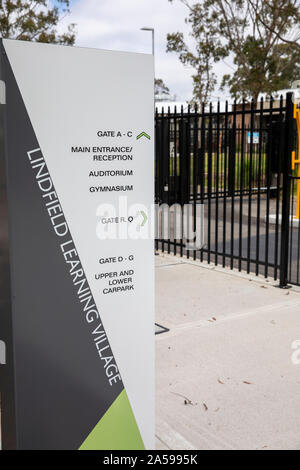 School security, secure gates at an Australian primary school in Lindfield Sydney,Australia Stock Photo