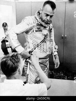 (5 May 1961) --- Astronaut Alan B. Shepard Jr. Is Being Helped Into The ...