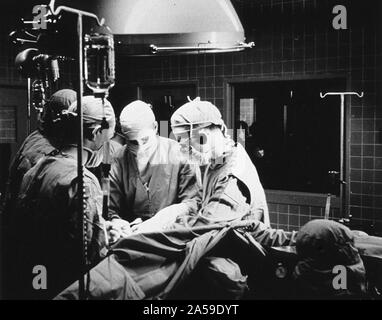 Open-heart surgery, NIH, 1955 Stock Photo