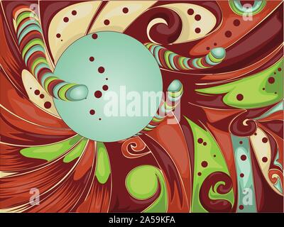 Abstract colorful candy background with funky elements. Stock Vector