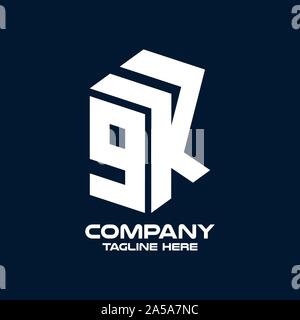 Modern logo dog training K9. Vector illustration. Stock Vector