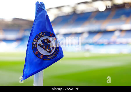 Corner Flag with Chelsea Crest and Stamford Bridge in the Background  Editorial Photo - Image of flag, soccer: 189470651