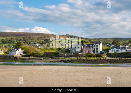 Spring evening at Newport sands, Pembrokeshire, Wales. Stock Photo
