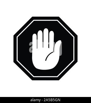 Hand stop icon vector sign symbol vector Stock Vector