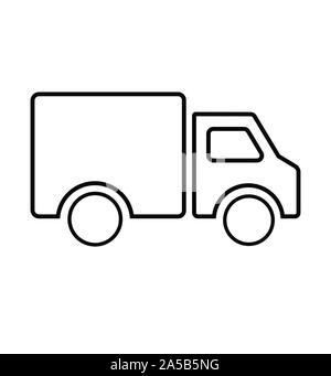 Truck icon ilustration vector illustration isolated on white Stock Vector