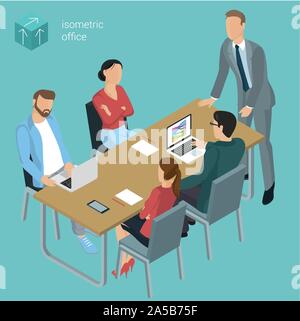 Isometric vector office. Stock Vector
