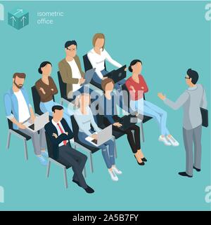 Business employee coaching Stock Vector