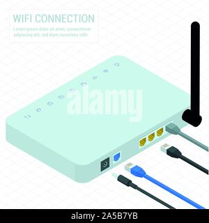 wireless wi-fi router Stock Vector