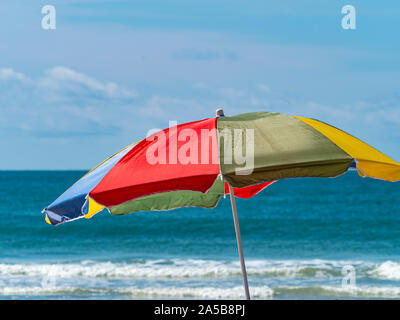 Beach umbella on Lido Beach on the Gulf of Mexico on Lido Key in Sarasota Florida in the United States Stock Photo