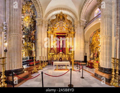Interior of Church of Our Saviour - Iglesia del Salvador in Seville Spain Stock Photo
