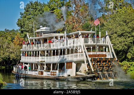 Liberty Belle Paddle Steamer, Liberty Square Riverboat, Magic Kingdom, Disney World, Orlando, Florida, USA Stock Photo