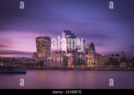 The City of London and the Thames Stock Photo