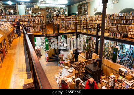 Inside Leakey's Bookshop, featuring an enormous collection of second-hand books, sprawling over two floors in Inverness, Scotland Stock Photo