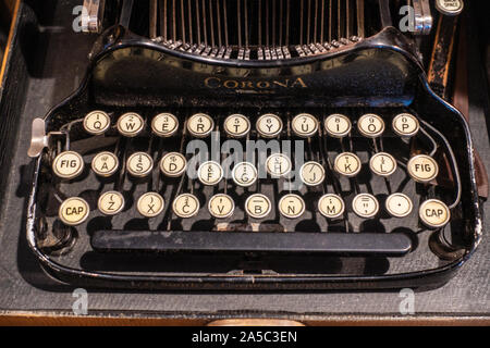 Keyboard of antique typewriter Stock Photo
