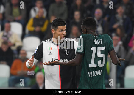 Cristiano Ronaldo (Juventus FC) during the Serie A football match between Juventus FC and Bologna FC at Allianz Stadium on 19th October, 2019 in Turin, Italy. Stock Photo