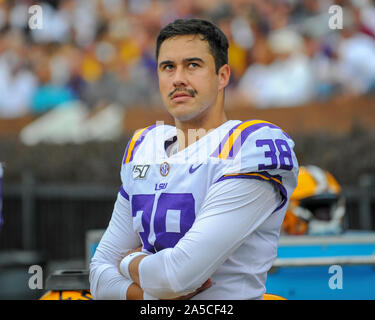 Starkville, MS, USA. 19th Oct, 2019. LSU tackle, Tyler Shelvin (72) during  the NCAA football game between the LSU Tigers and the Mississippi State  Bulldogs at Davis Wade Stadium in Starkville, MS. Credit: Kevin  Langley/CSM/Alamy Live News Stock Photo