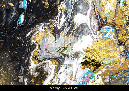 Abstract green acrylic background. Careless strokes. Bright, colored hand-drawn background. For print, packaging, backgrounds, wallpapers. Stock Photo