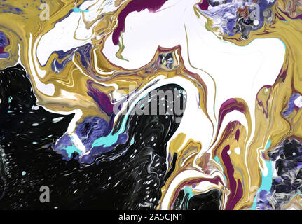 Abstract background, hand-painted texture, acrylic painting, splashes, drops of paint, paint smears. Design for backgrounds, wallpapers, covers and pa Stock Photo
