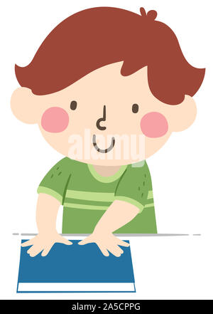 Illustration of a Kid Boy Showing an Arbitrary Non Standard Cubit ...