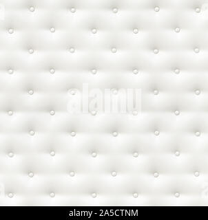 White leather seamless pattern with buttons Stock Photo