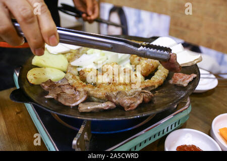 Gopchang-gui, Korean Grilled Beef Tripe Stock Photo