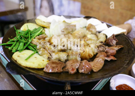 Gopchang-gui, Korean Grilled Beef Tripe Stock Photo