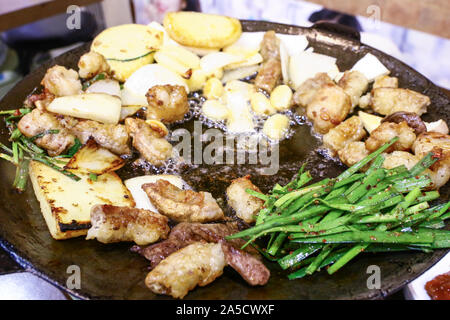 Gopchang-gui, Korean Grilled Beef Tripe Stock Photo