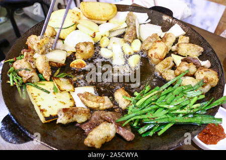 Gopchang-gui, Korean Grilled Beef Tripe Stock Photo