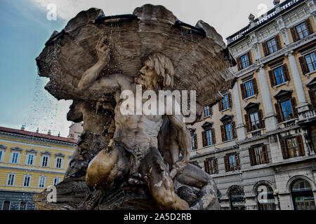 Fontana dei Tritoni in Piazza Vittorio Veneto in Trieste, Italy Stock Photo