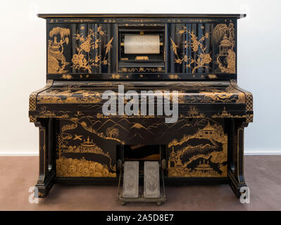Ornate automatic player piano aka pianola Stock Photo