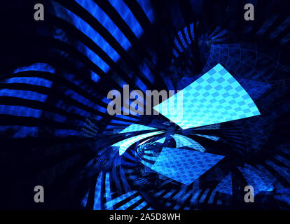Dynamic curves ands blur pattern. Fractal graphics. Science and technology concept. Stock Photo