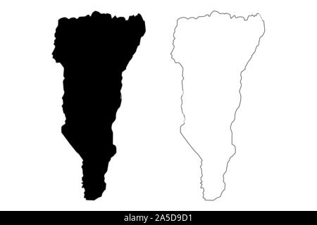 Likouala province of Congo Republic map grey illustration silhouette ...
