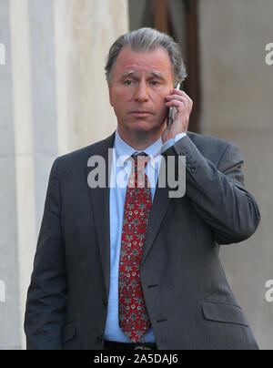 London, UK. 20th Oct, 2019. Sir Oliver Letwin seen leaving the BBC studios in London Credit: WFPA/Alamy Live News Stock Photo