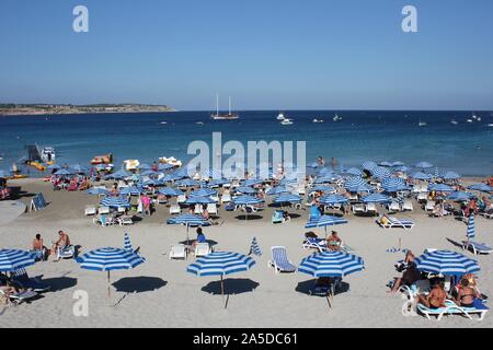 Mellieha from the bay, Malta Stock Photo - Alamy