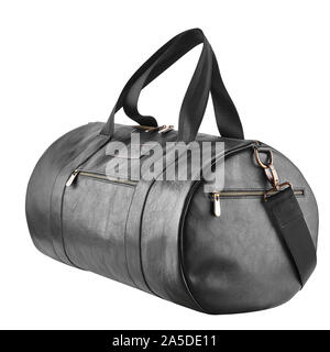 Leathercraft bag isolated on a white background Stock Photo