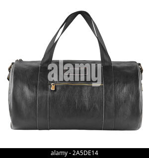 Leathercraft bag isolated on a white background Stock Photo