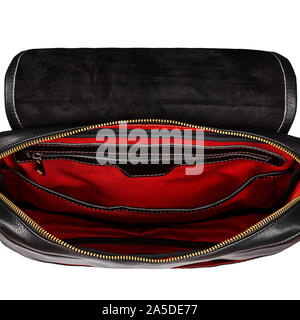 Leathercraft bag isolated on a white background Stock Photo