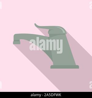 Home water tap icon. Flat illustration of home water tap vector icon for web design Stock Vector