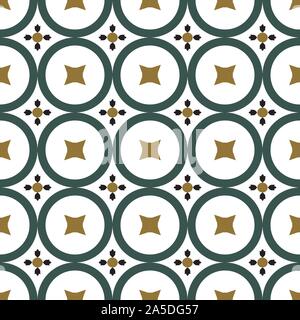 Vector abstract seamless geometrical tiles pattern Stock Vector